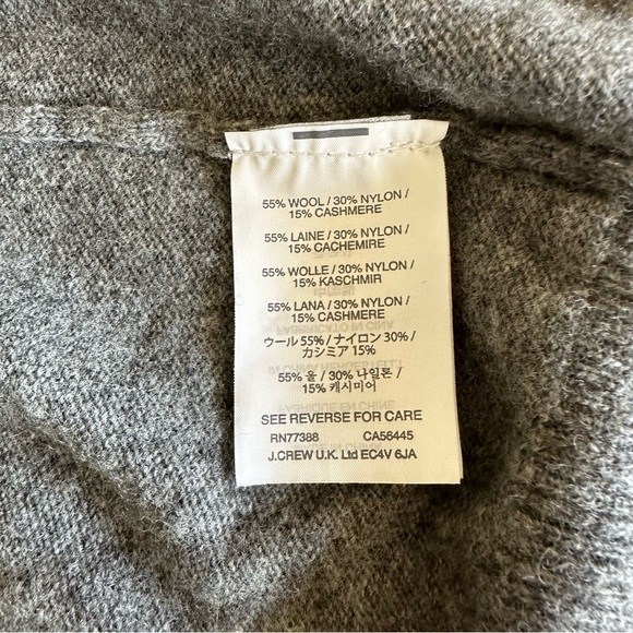 J Crew Cashmere Cardigan - Charcoal Gray, Size XXS - Picture 4 of 4